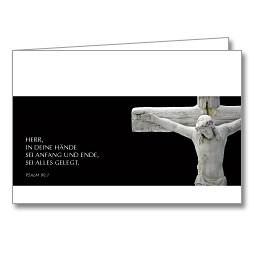 Trauerkarte Jesus am Kreuz