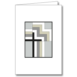 Trauerkarte Modernes Kreuz